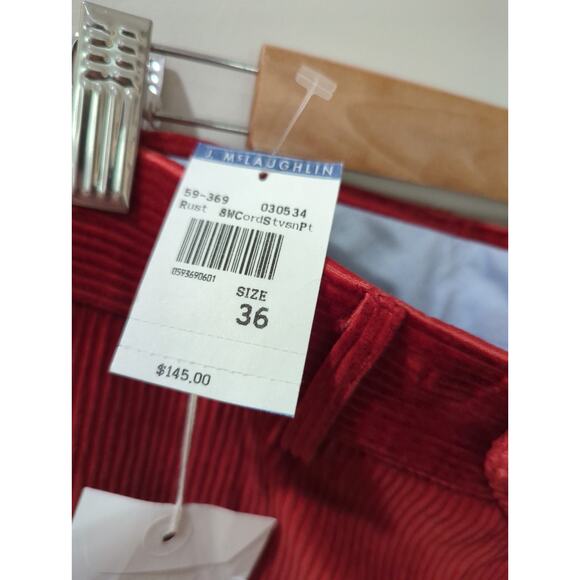 J. McLaughlin Rust Corduroy Pants NWT - Picture 2 of 4